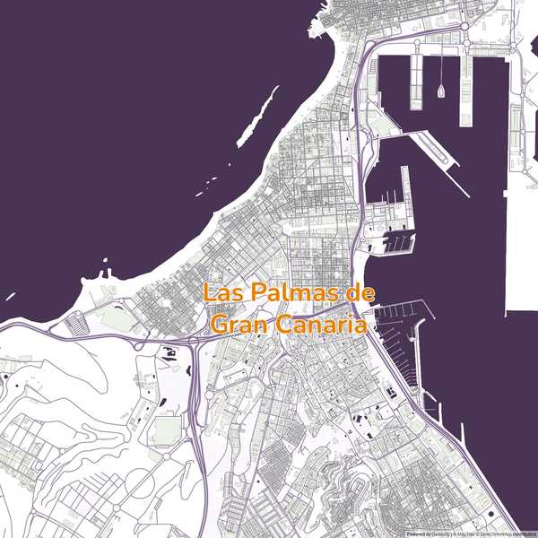 Custom style for printable maps - Las Palmas de Gran Canaria