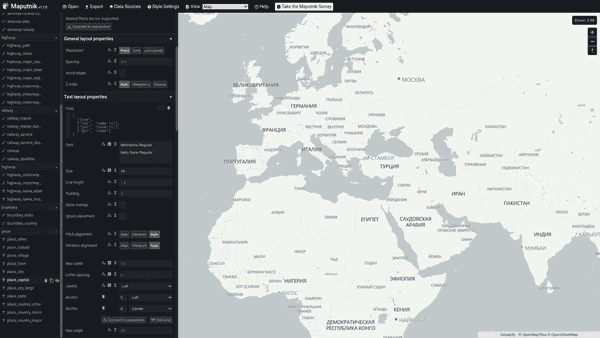 Maputnik map style editor