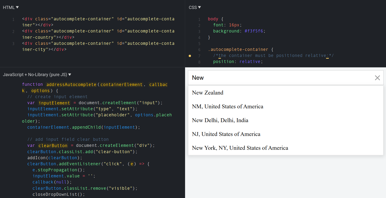 How To Create An Address Input With Autocomplete Geoapify