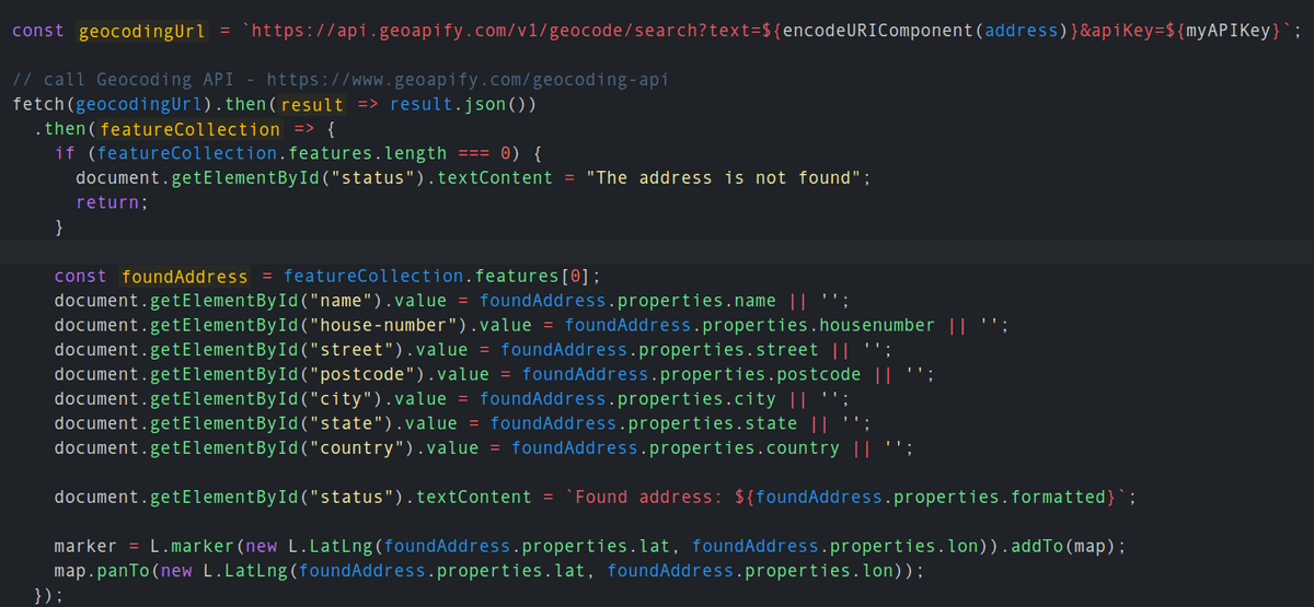 Geocoding API Javascript Tutorial Geoapify